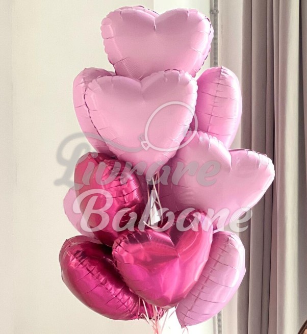 Buchet din Baloane Inimi cu Heliu (LB-16030)